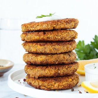 Galettes de lentilles rouges